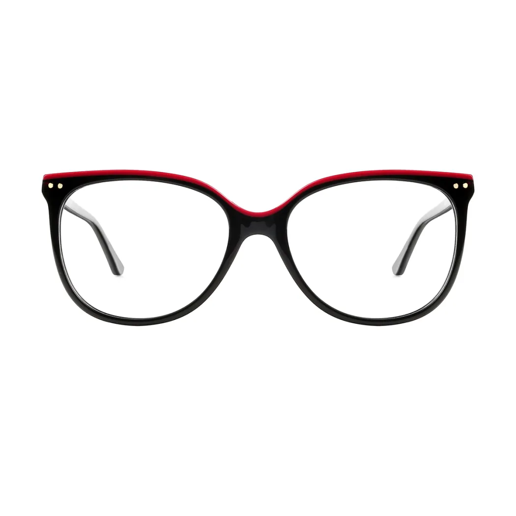 Square Red/Black Eyeglasses