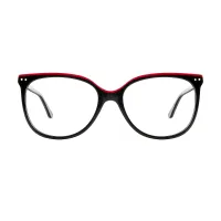 Square Red/Black Eyeglasses