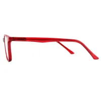 Rectangle Red Eyeglasses
