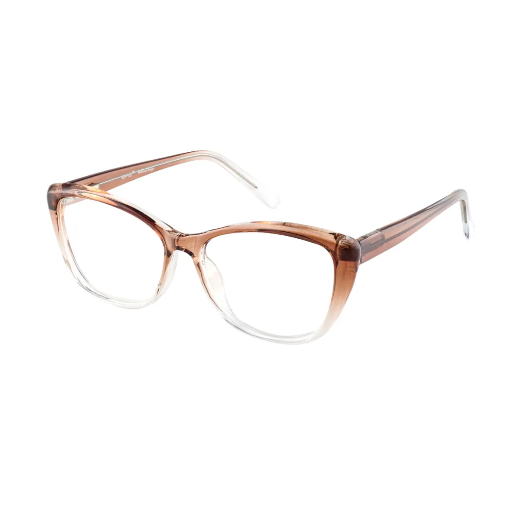 Square Brown/Clear Eyeglasses