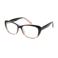Rectangle Black/Orange Eyeglasses