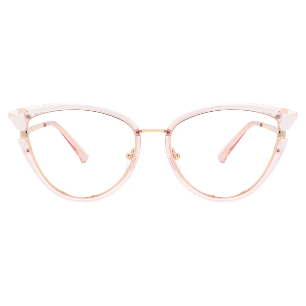 Cat-eye Transparent Pink Eyeglasses