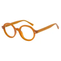 Round Orange Eyeglasses