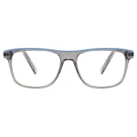 Rectangle Transparent Gray Eyeglasses