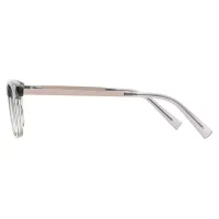 Rectangle Transparent Gray Eyeglasses