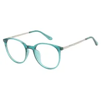 Oval Transparent Green Eyeglasses