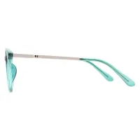 Oval Transparent Green Eyeglasses
