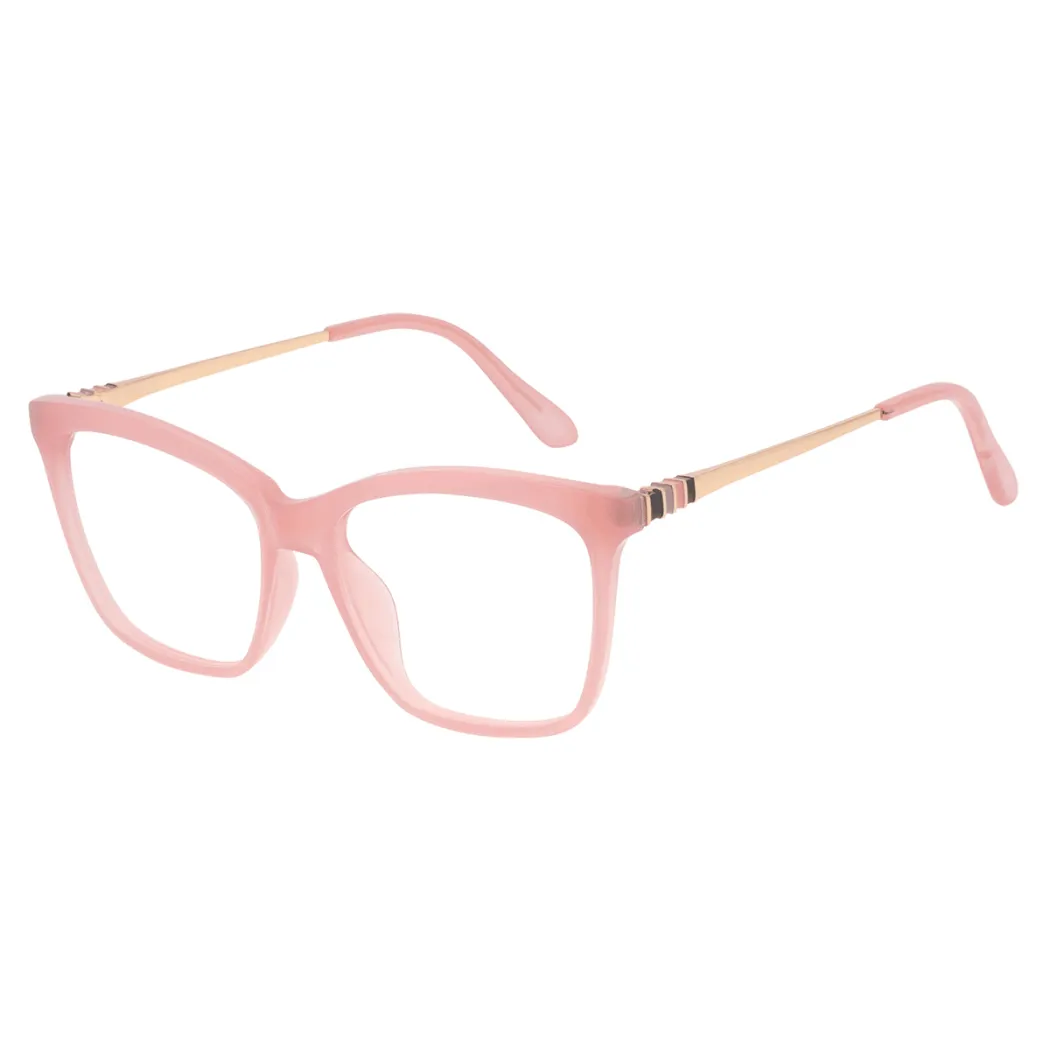 Rectangle Pink Eyeglasses