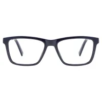 Rectangle Blue Eyeglasses