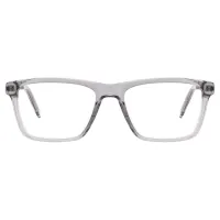 Rectangle Transparent Gray Eyeglasses