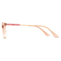 Rectangle Transparent Pink Eyeglasses