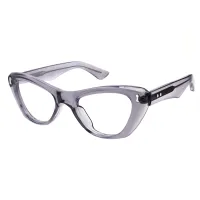 Cat-eye Transparent Gray Eyeglasses