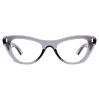 Cat-eye Transparent Gray Eyeglasses