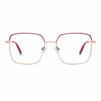 Square Red/Gold Eyeglasses