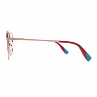 Square Red/Gold Eyeglasses