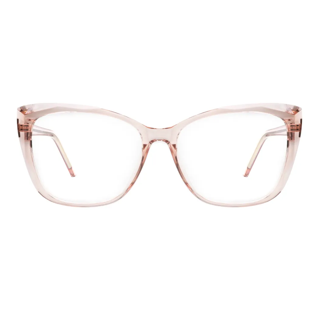 Cat-eye Transparent Pink Eyeglasses