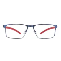 Browline Matte Blue Eyeglasses
