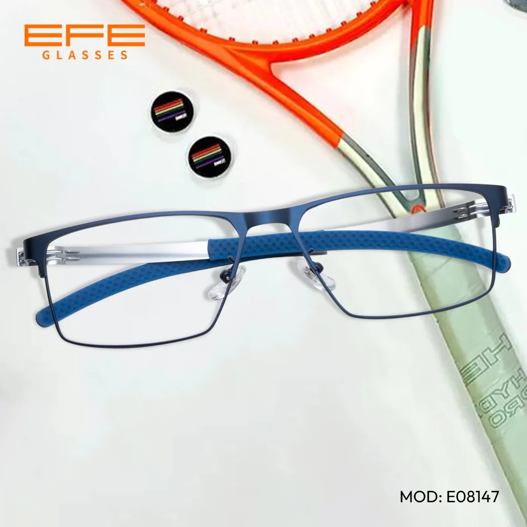 Browline Silver/Green Eyeglasses