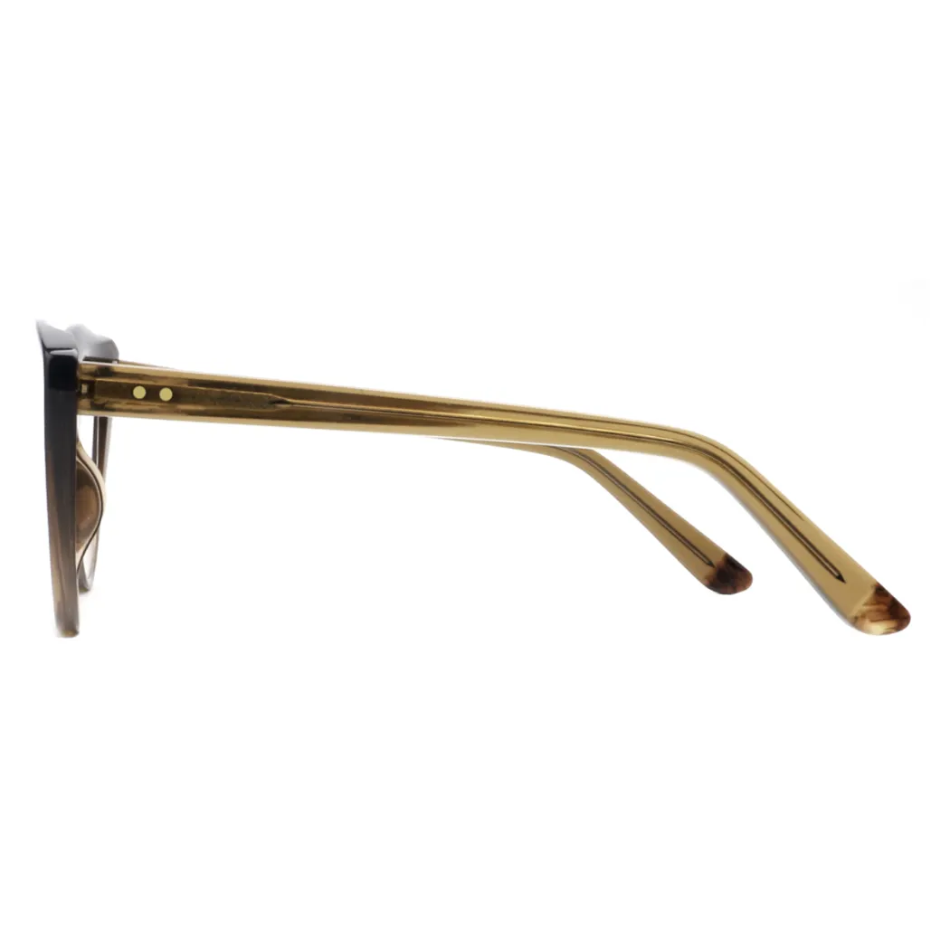 Cat-eye Transparent Brown Eyeglasses