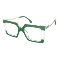 Square Green Eyeglasses