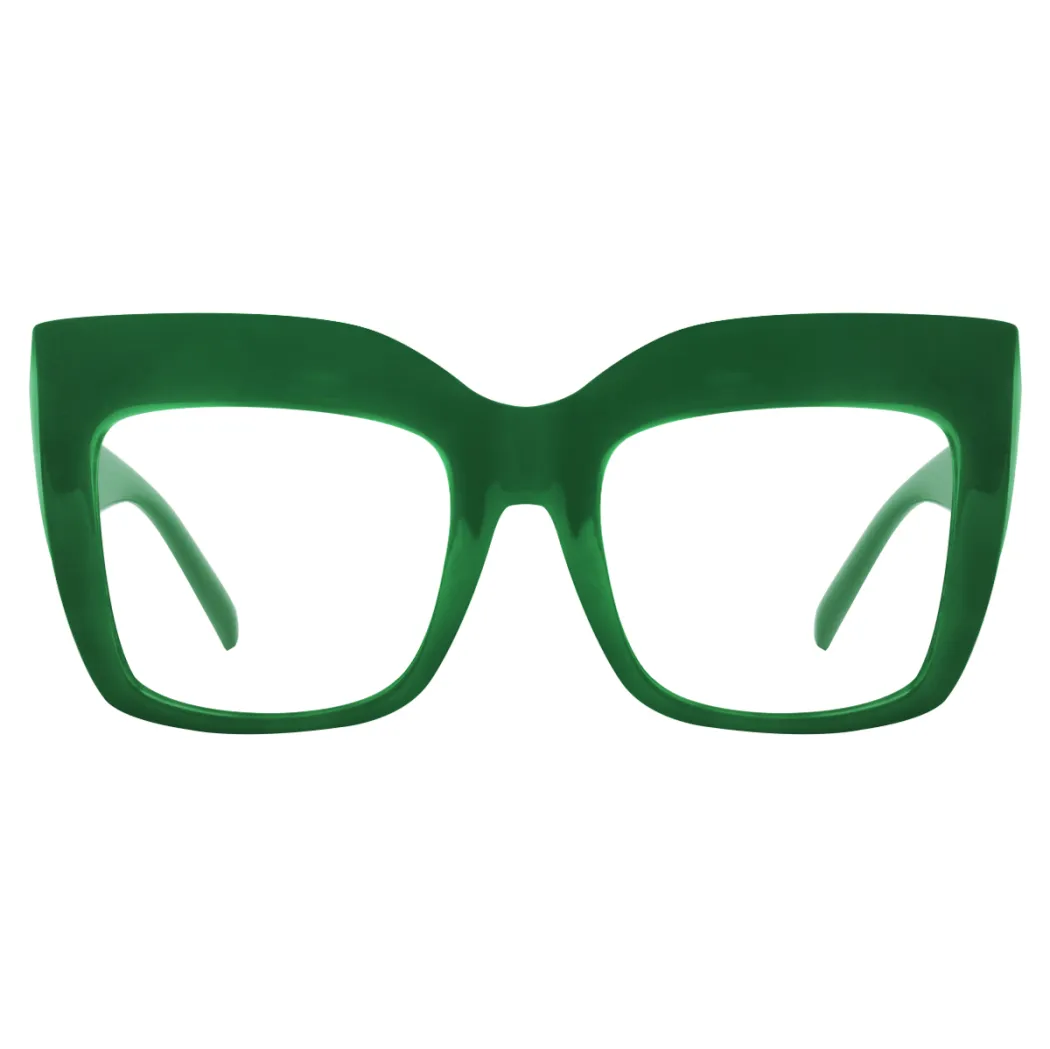 Square Green Eyeglasses