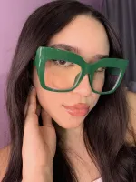 Square Green Eyeglasses