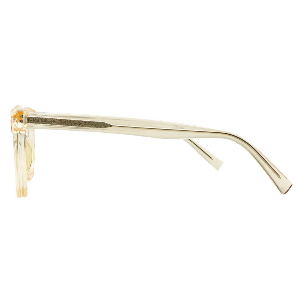 Square Light Brown Eyeglasses
