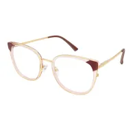 Square Pink/Gold Eyeglasses