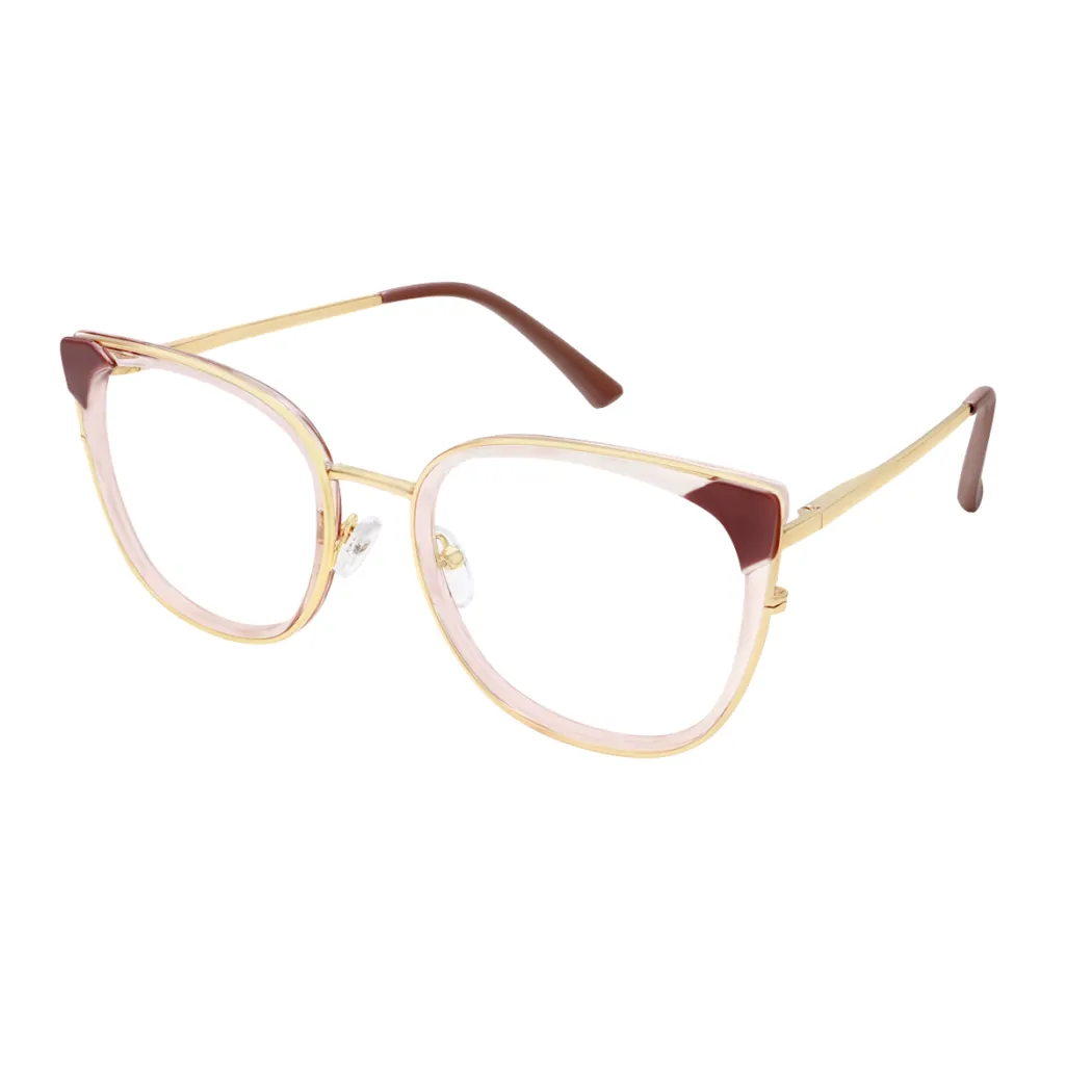 Square Pink/Gold Eyeglasses