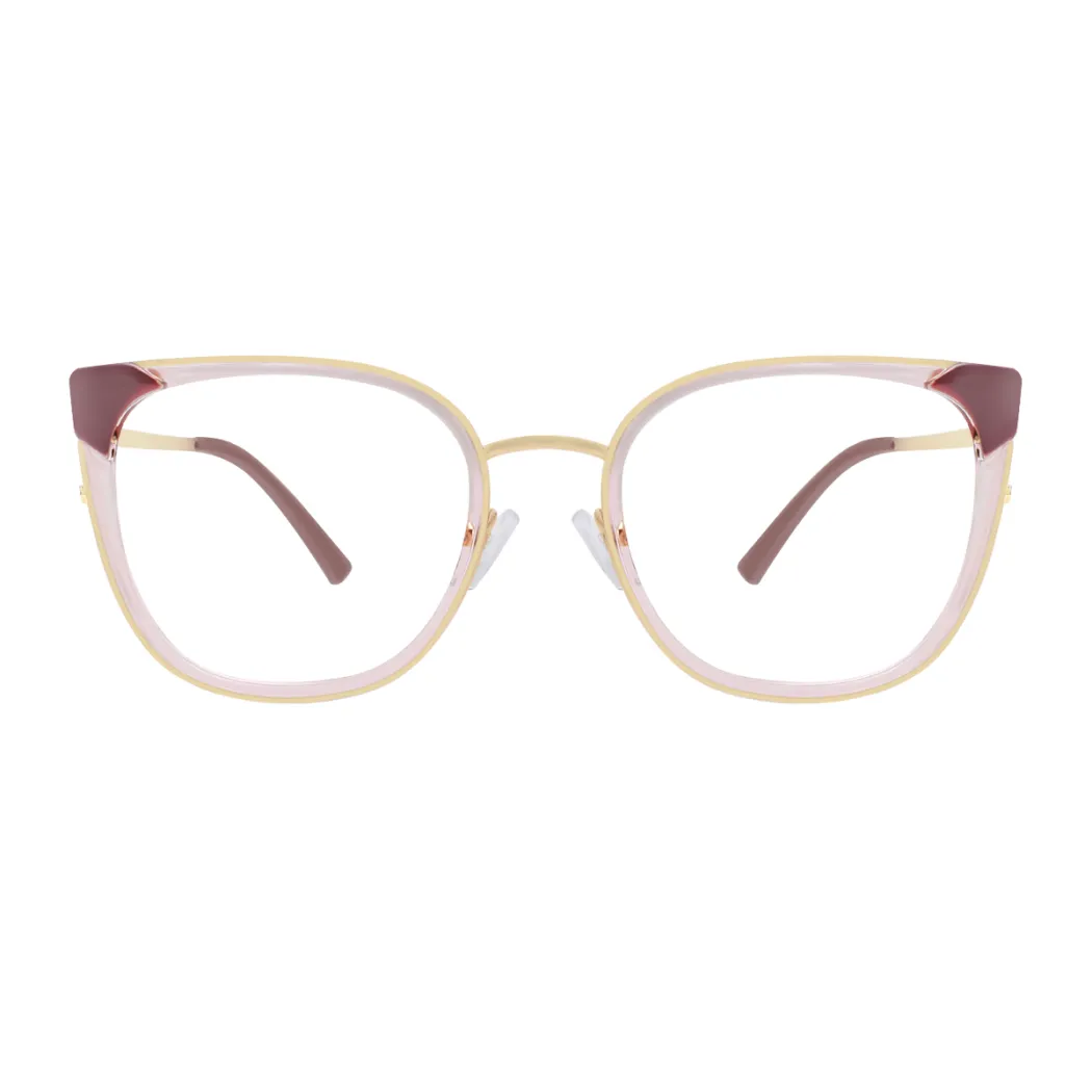Square Pink/Gold Eyeglasses