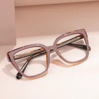Square Tortoiseshell/Pink Eyeglasses