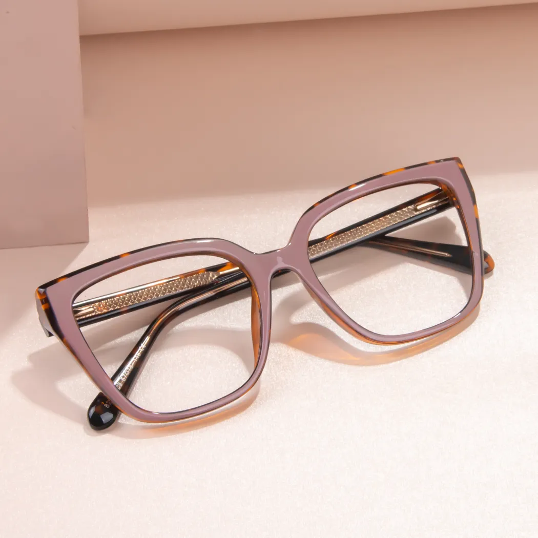 Square Tortoiseshell/Pink Eyeglasses
