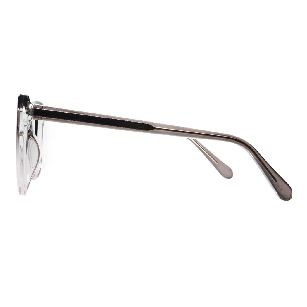 Square Transparent Gray/Transparent Pink Eyeglasses