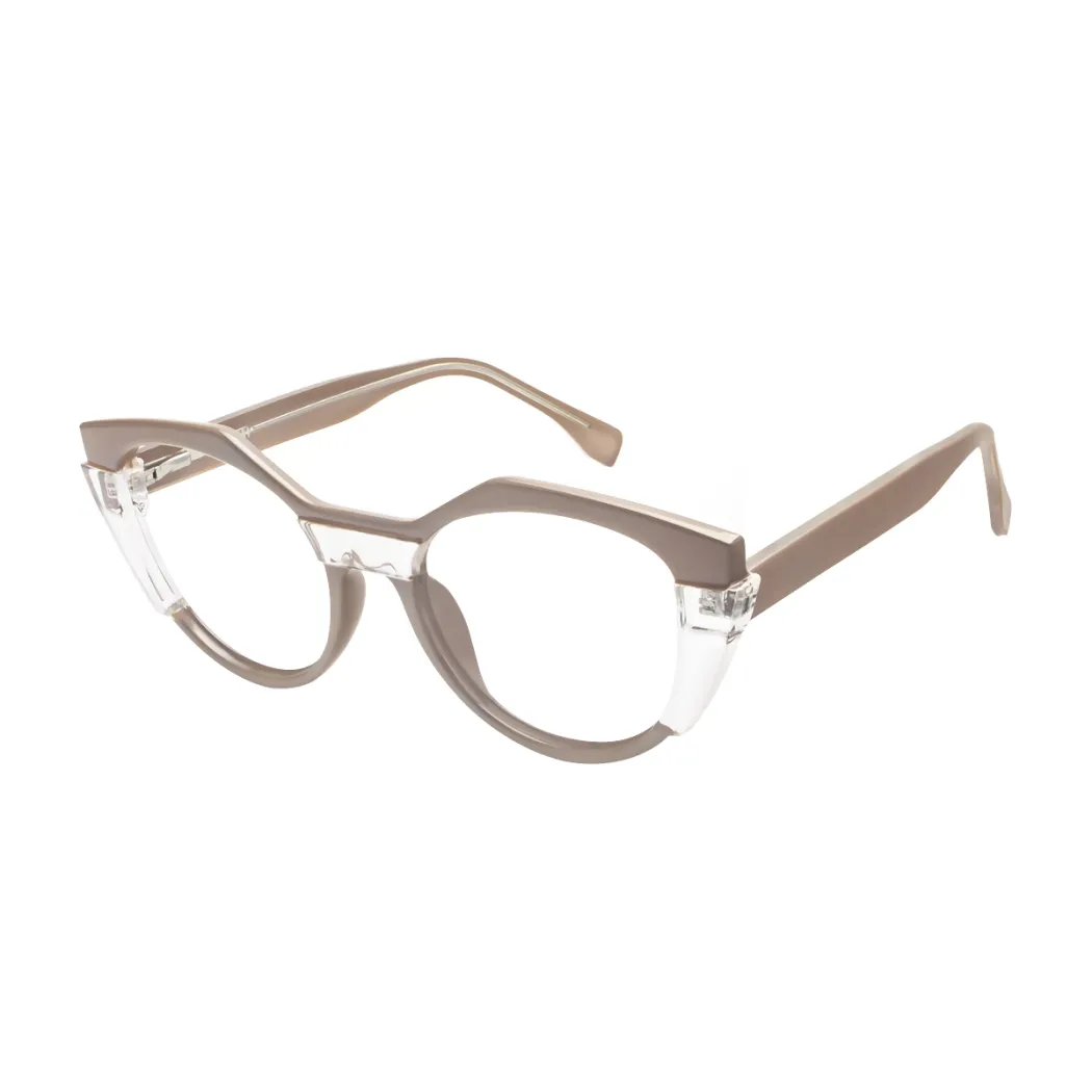 Cat-eye Light Brown Eyeglasses