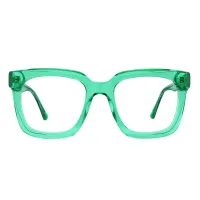 Square Green Eyeglasses