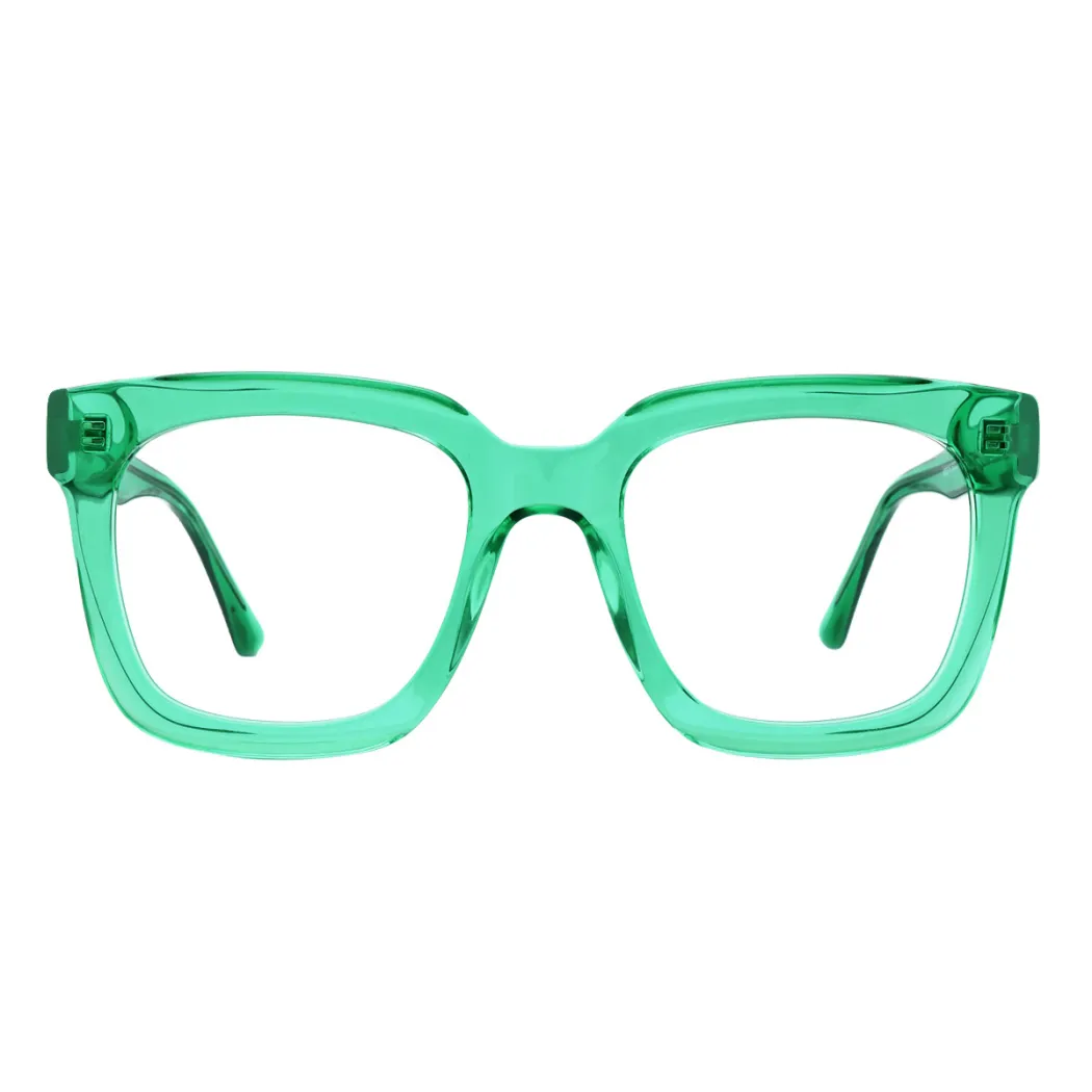 Square Green Eyeglasses