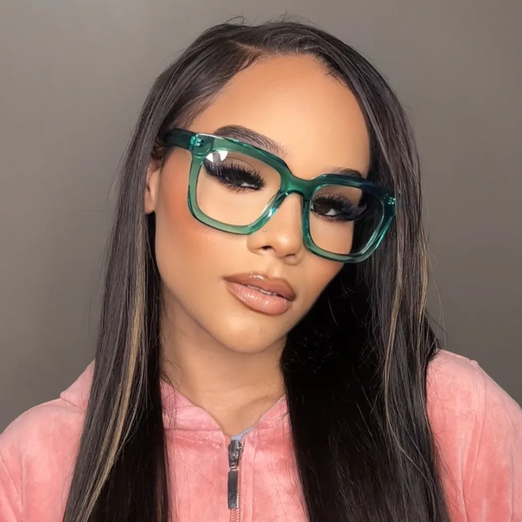 Square Green Eyeglasses