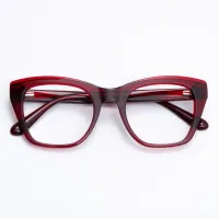 Square Red Eyeglasses