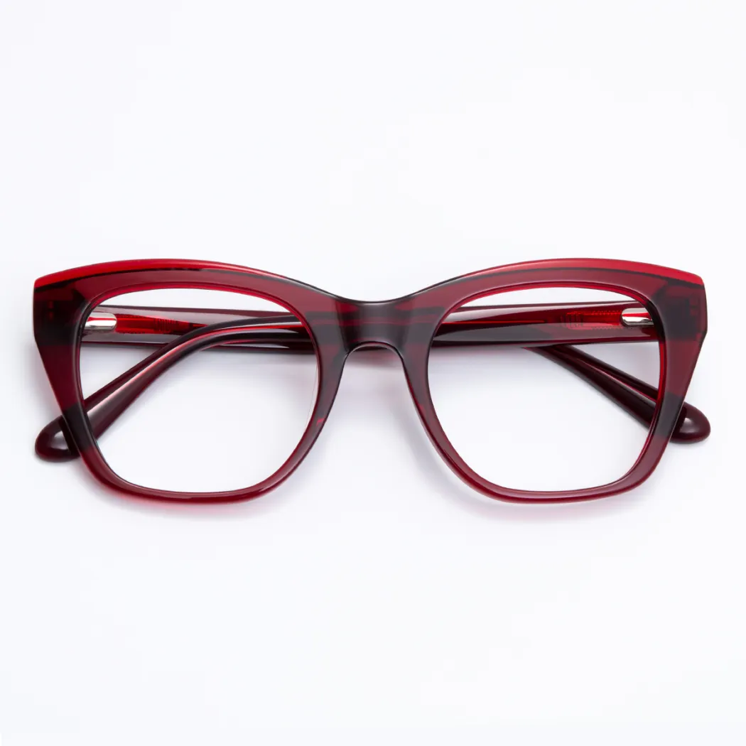 Square Red Eyeglasses