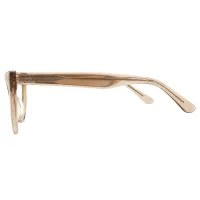 Cat-eye Transparent Brown Eyeglasses