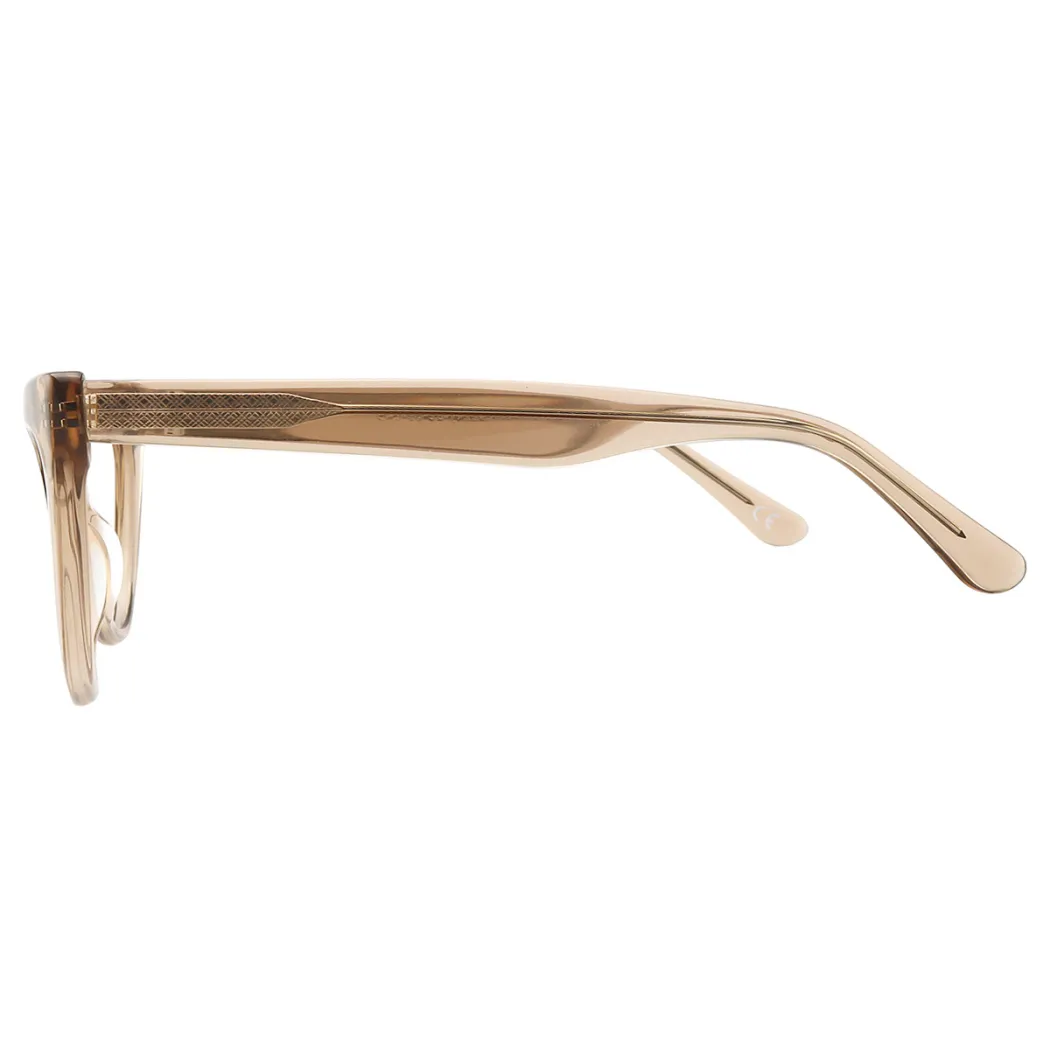 Cat-eye Transparent Brown Eyeglasses