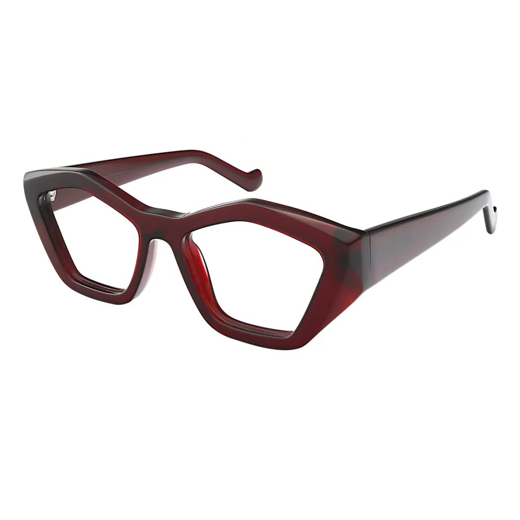 Geometric Wine Eyeglasses