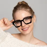 Rectangle Tortoiseshell Eyeglasses