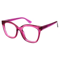 Cat-eye Transparent Purple Eyeglasses