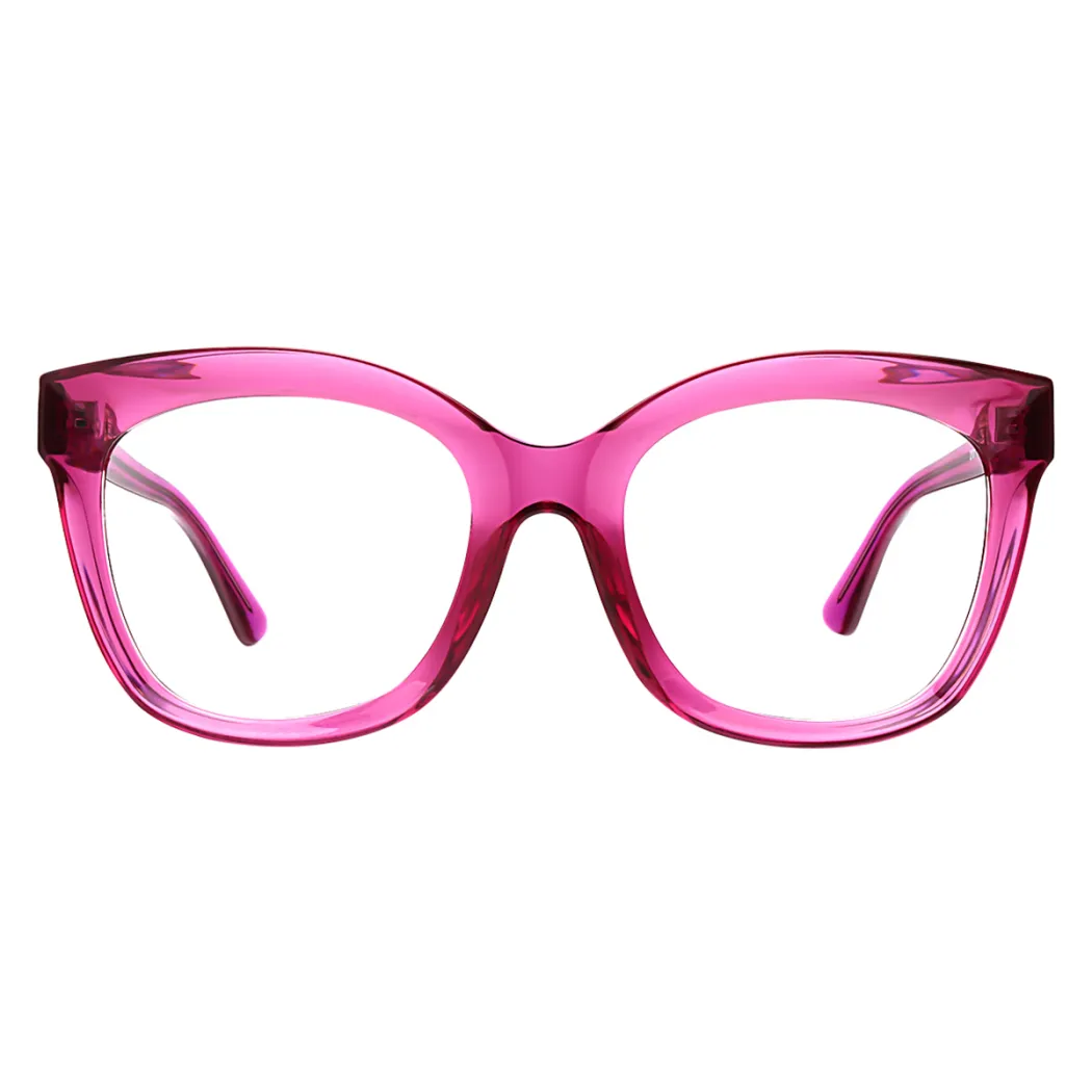 Cat-eye Transparent Purple Eyeglasses