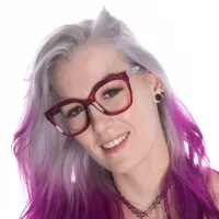 Cat-eye Transparent Purple Eyeglasses