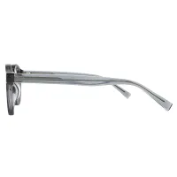 Round Transparent Gray Eyeglasses