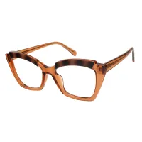 Square Light Brown Eyeglasses
