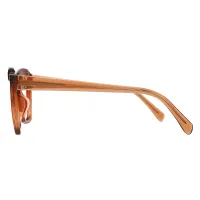 Square Light Brown Eyeglasses