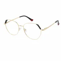 Geometric Gold Eyeglasses
